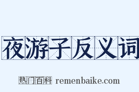 夜游子反义词是什么意思的图片